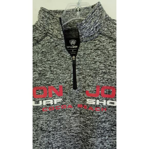 Ron Jon Surf Shop Cocoa Beach 1/4 zip gray fleece pullover Size Small - Picture 3 of 11